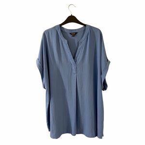 RACHEL Rachel Roy Light Blue Tunic Top - PTP 28